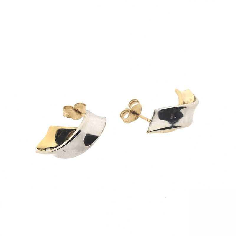 Image 4 of 9 Krt. bicolor stud earrings
