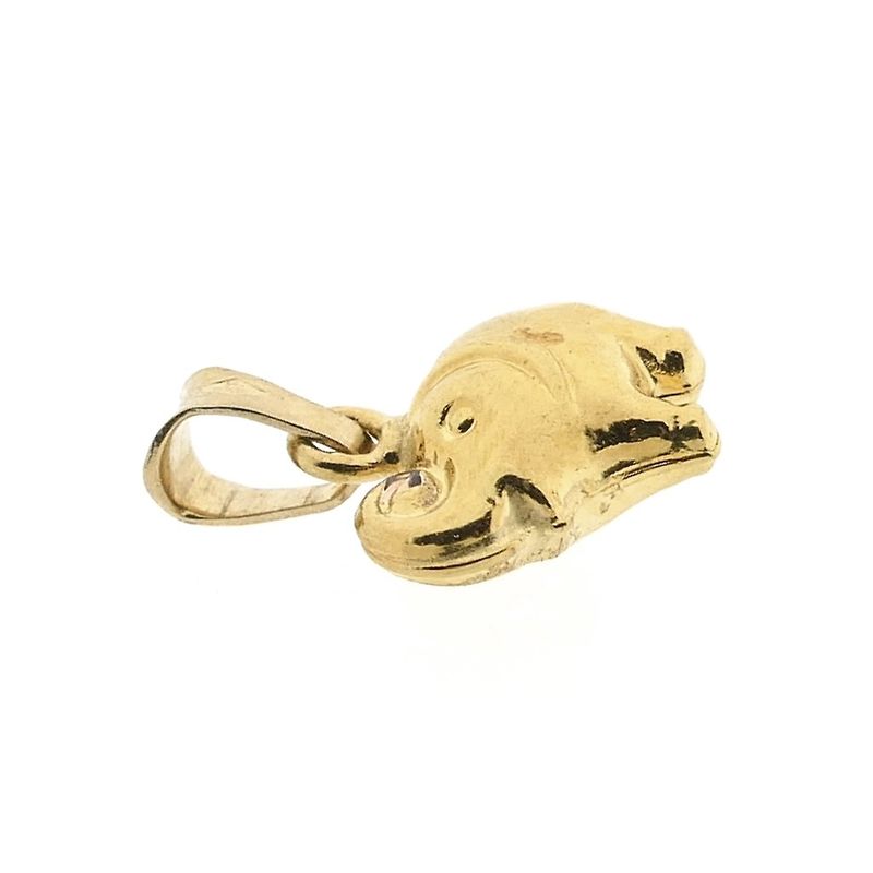 Image 7 of 18K Gold Elephant Pendant | Minimalist