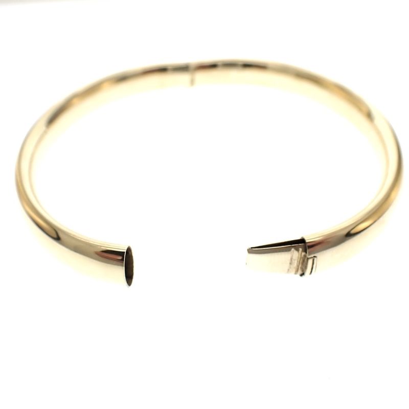 Image 4 of Gold smooth slave bracelet; Size M