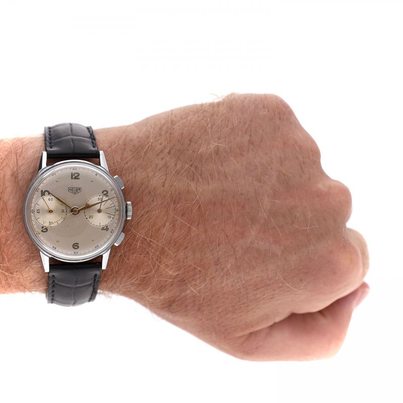 Afbeelding 16 van Heuer 'Pre-Carrera' Ref. 333 Chronograph; Vintage Heren Horloge (TAG Heuer Serviced)