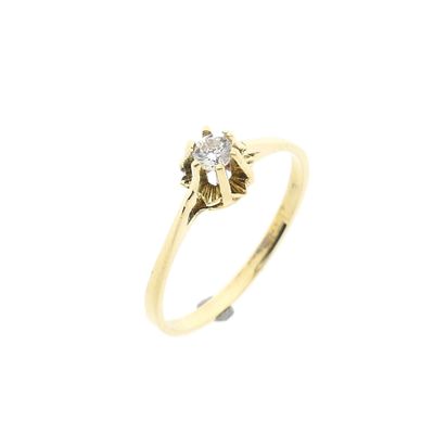 Gold solitaire ring with zirconia Image 1 of Gold solitaire ring with zirconia