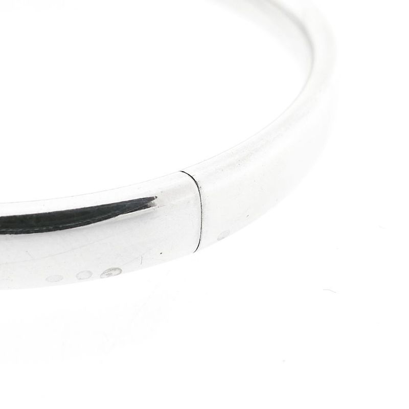Image 4 of Silver Slave Bracelet with Pattern; Size S/M