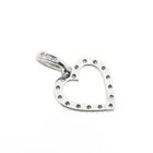 Image 6 of 18-karat white gold heart pendant with 0.08 ct diamond
