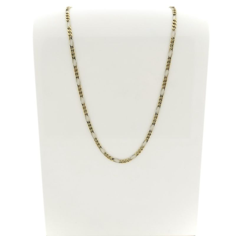 Image 1 of 8 carat bicolor Figaro link chain