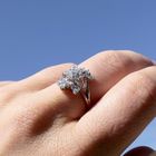 Image 2 of White gold entourage ring with diamond | 0.84 ct.