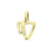 9 carat abstract pendant with diamond; 0.01 ct.