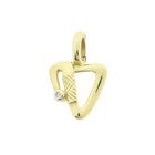 Image 1 of 9 carat abstract pendant with diamond; 0.01 ct.