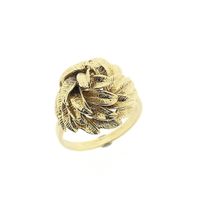 Gold ring with leaves