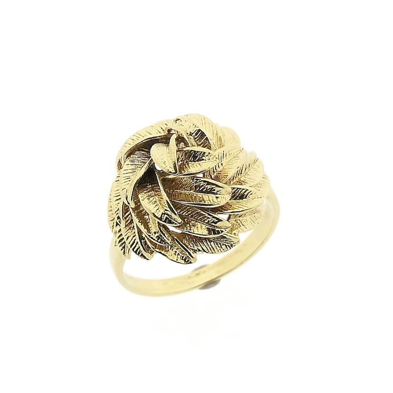 Image 1 of Gold ring with leaves