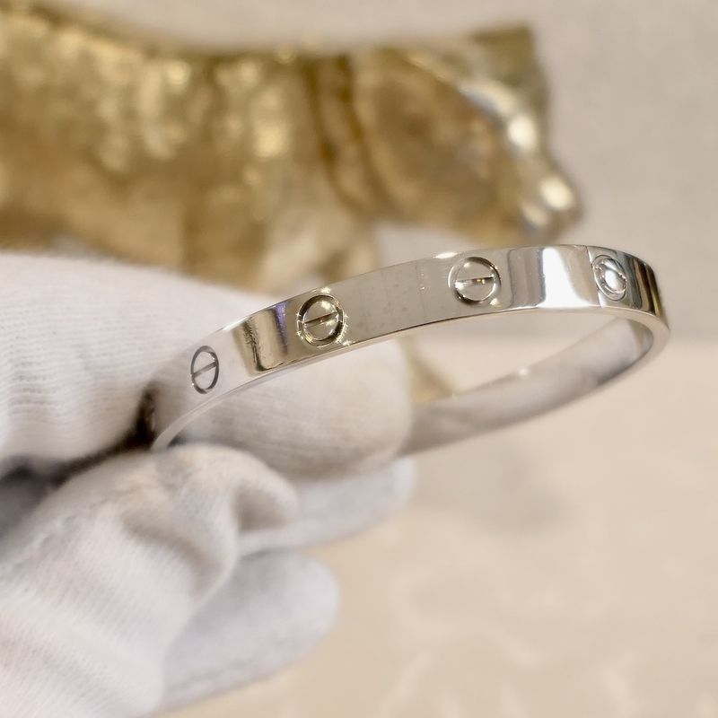 Image 2 of 18K white gold LOVE bracelet; Cartier | Ø 54.5 mm
