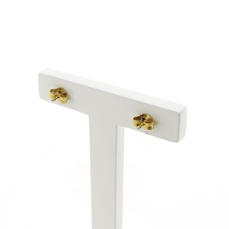 Image 4 of Gold stud earrings with diamond | 0.10 ct.