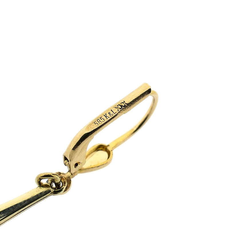 Image 8 of 14 Karat Gold Hoop Earrings