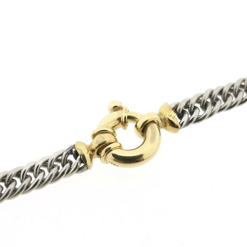 Image 5 of Bicolor gourmet link necklace; Choker