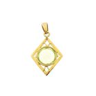 Image 3 of 22K Gold Pendant with Green Sapphire