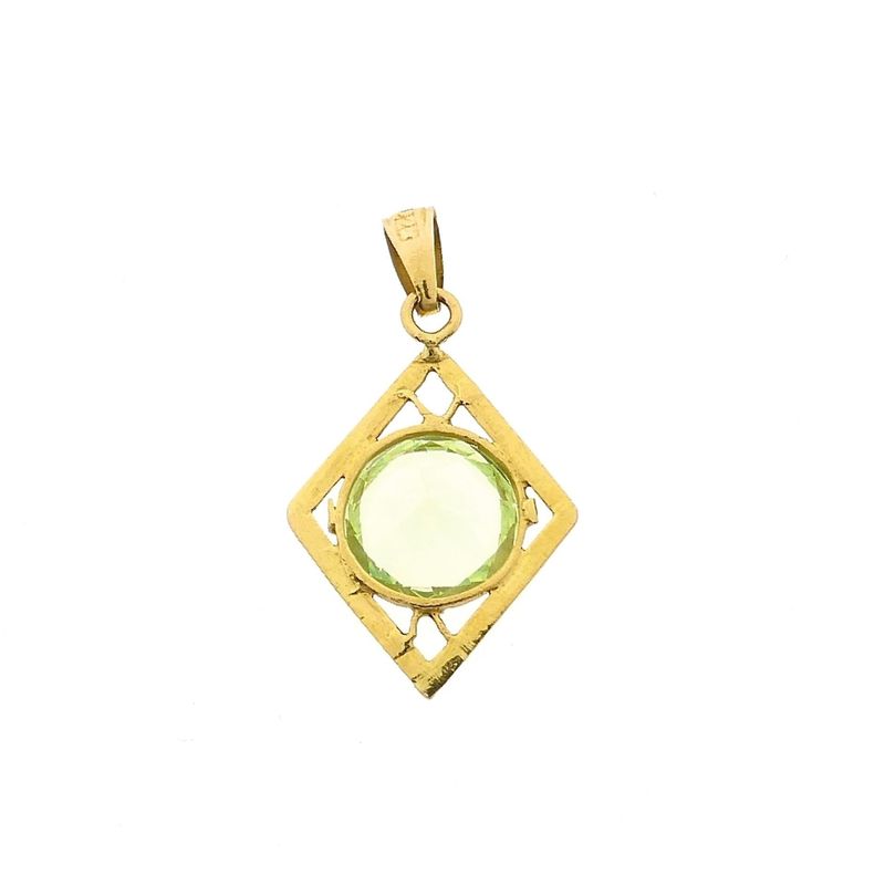 Image 3 of 22K Gold Pendant with Green Sapphire
