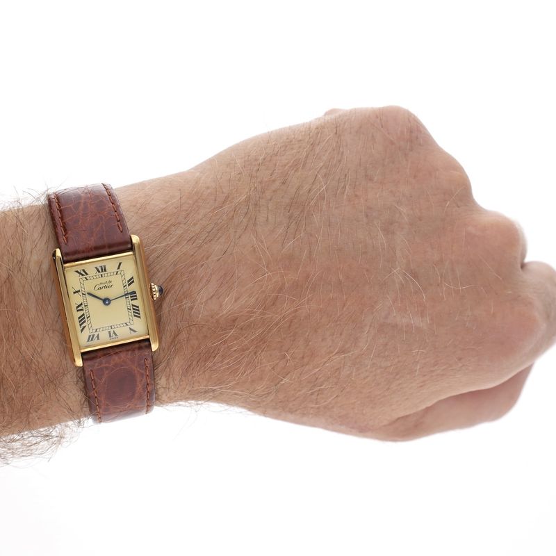 Image 16 of Cartier Tank Vermeil 'Large' 590005; Unisex watch