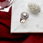 Image 2 of Victorian cocktail ring with rose-cut diamonds | approx. 0.94 ct.