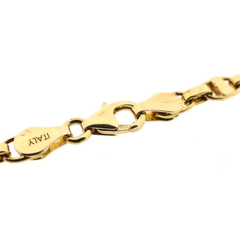 Image 4 of Bicolor Gold Marine/Fantasy Link Necklace with Zirconia