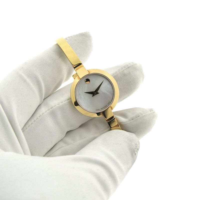 Image 6 of Movado Bela; 607082; Gold-colored women's watch with 'Mother of Pearl' (MOP) dial