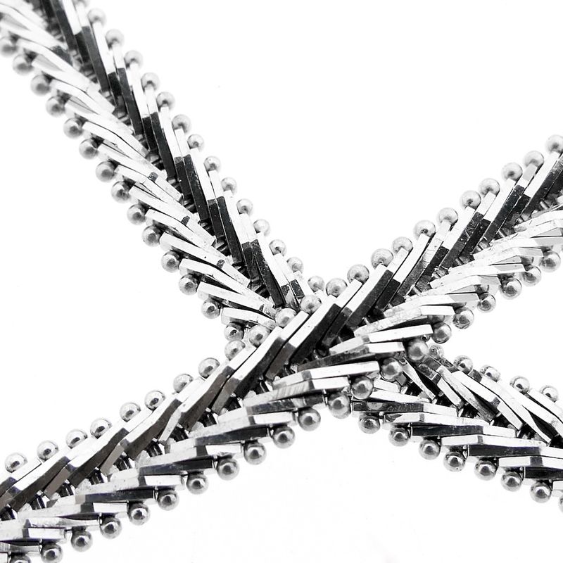 Image 8 of White gold necklace with diamonds 1.06 ct. | 43 mm