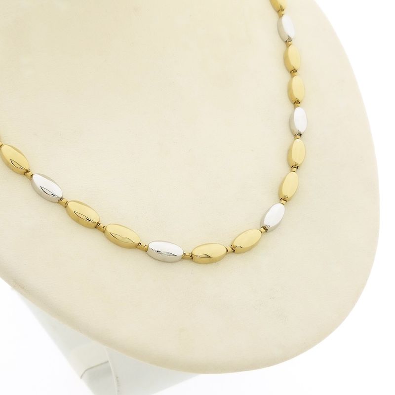 Image 2 of Two-tone gold fantasy link necklace