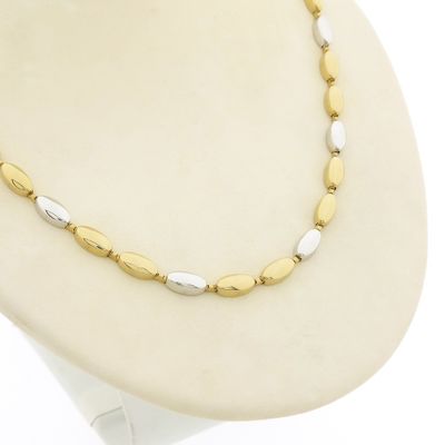 Two-tone gold fantasy link necklace Image 2 of Two-tone gold fantasy link necklace