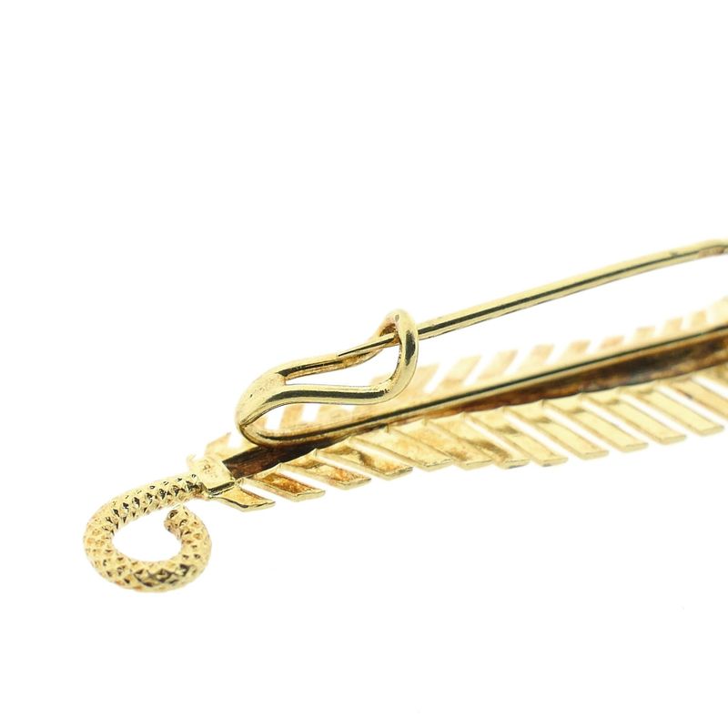 Image 4 of Vintage gold feather brooch