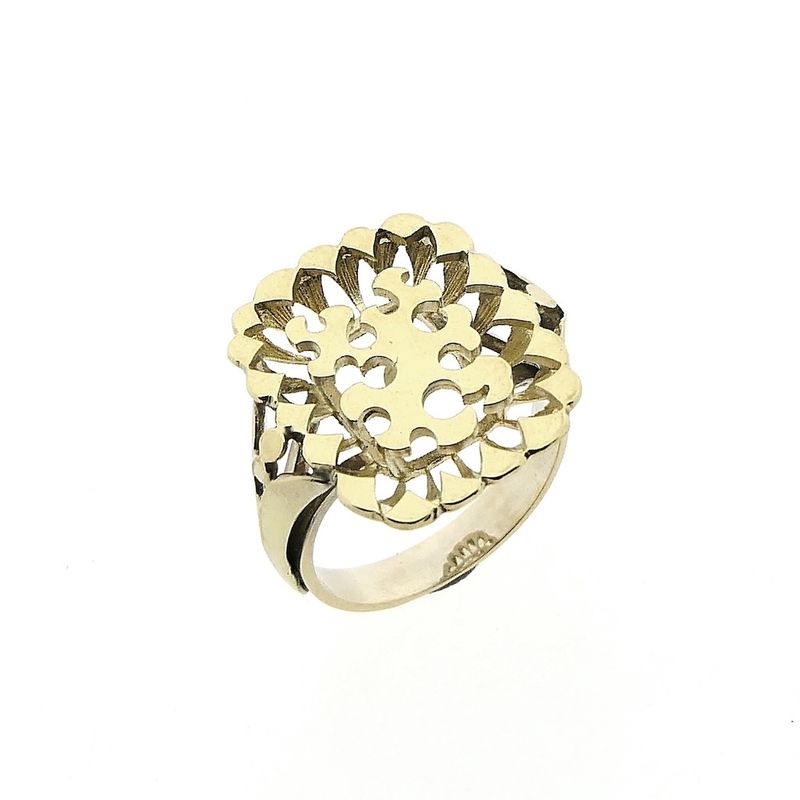 Image 1 of Golden artistic ring