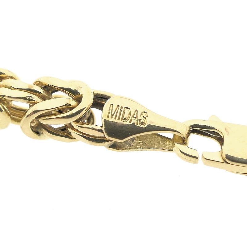 Image 5 of Gold square king link necklace; Midas