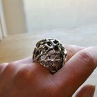 Image 7 of Silver domed artistic ring