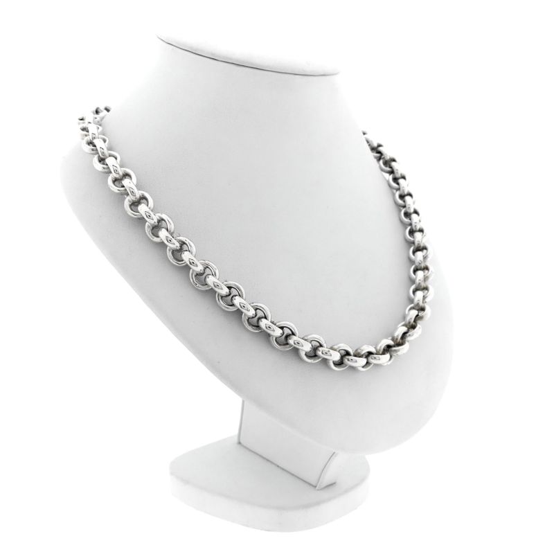 Image 4 of Silver Jasseron Link Necklace