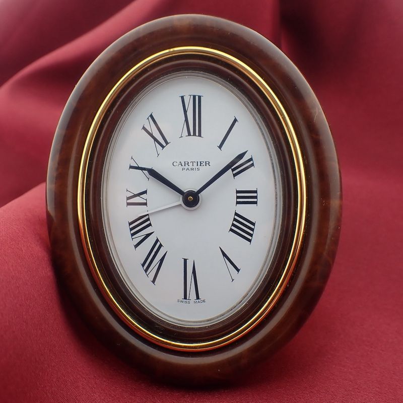 Image 11 of Cartier Baignoire Table Clock/Alarm Clock; Enamel; Mechanical