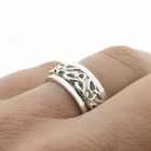 Image 5 of Wide silver ring with Celtic pattern