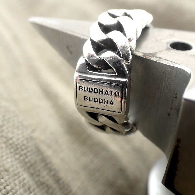 Image 4 of Silver Buddha to Buddha ring chain small