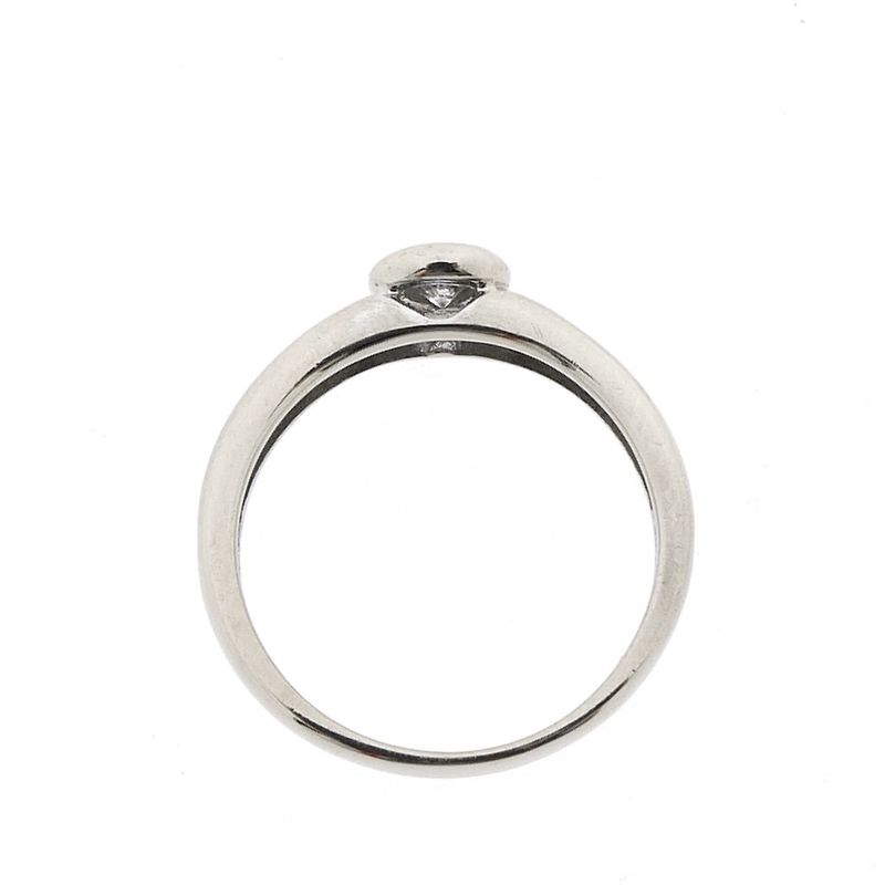 Image 4 of White gold solitaire ring with diamond | 0.17 ct.