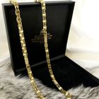 Image 2 of Long gold men's necklace with zirconia; Magnum chain