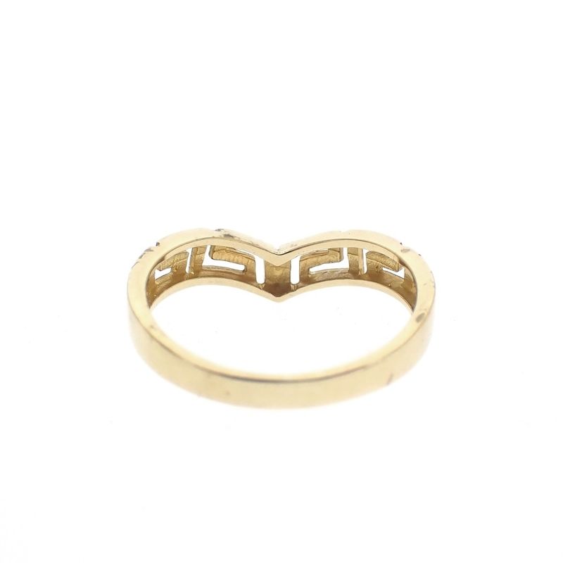 Image 6 of Gold ring with a meandering pattern | V-shape