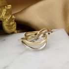 Image 2 of Two-tone gold hoop earrings | Ø 20 mm