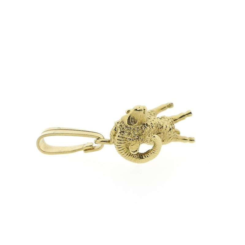 Image 3 of Gold zodiac sign pendant; Capricorn