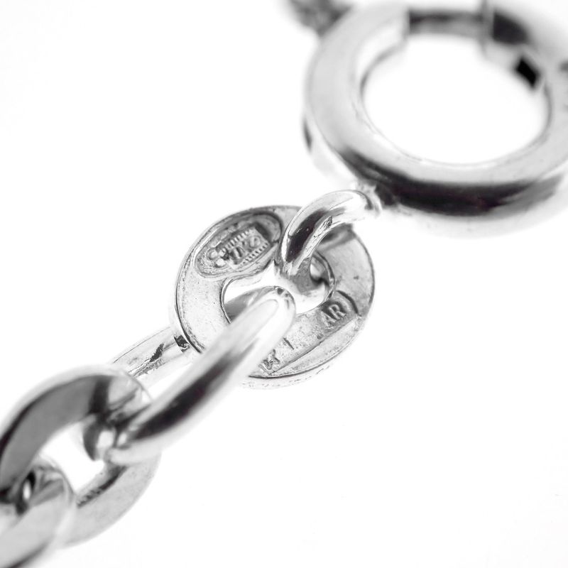 Image 10 of Silver long anchor link necklace | 70 cm