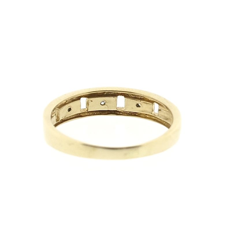 Image 4 of Gold ring with diamonds; 0.03 ct.