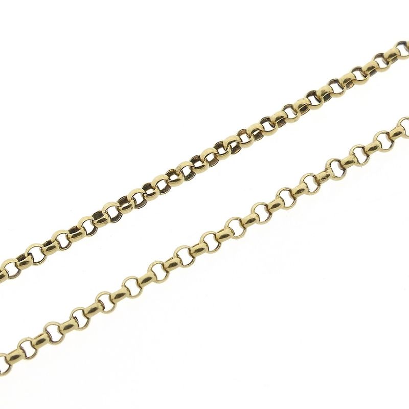 Image 6 of Gold jasseron link chain with decorative clasp | 44 cm