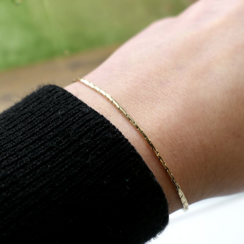 Image 8 of Gold cobra link bracelet | 19 cm