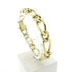 Image 1 of Two-tone gold gourmet link bracelet | 18.5 cm