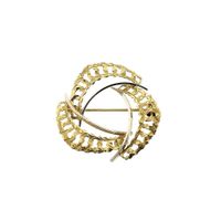 Two-tone gold brooch