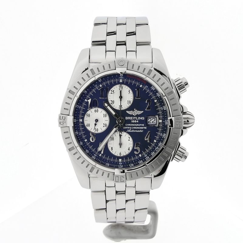 Image 1 of Breitling Chronomat Evolution 'Blue' A13356; Chronograph men's watch