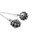 Image 5 of Silver jasseron link chain with Zeeland knots | 73 cm; Adjustable