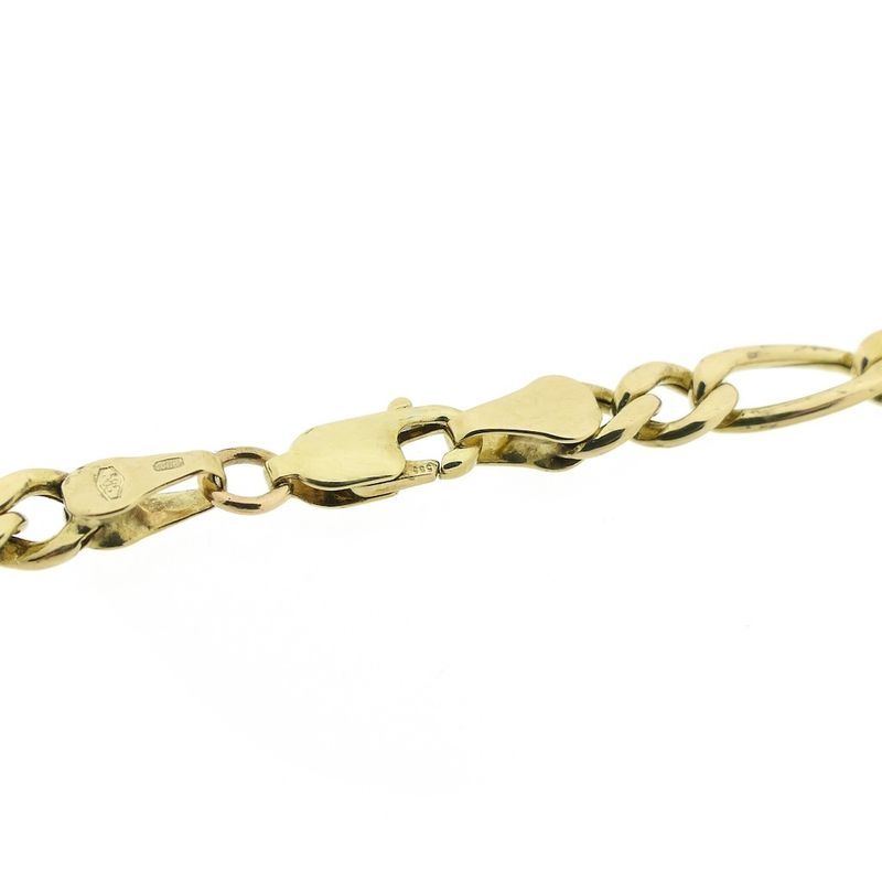 Image 5 of Gold Figaro link chain | 60.5 cm