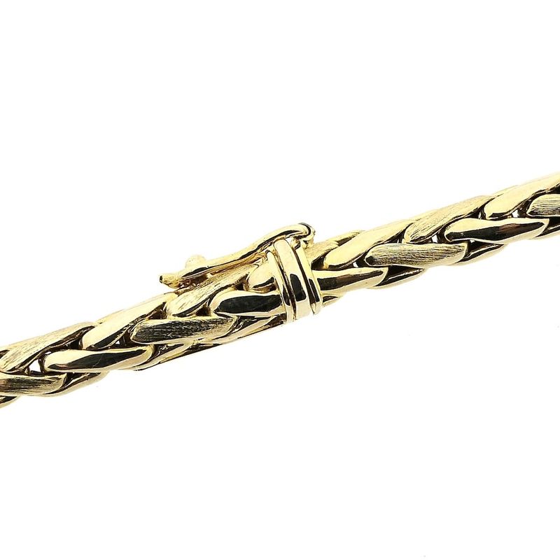 Image 5 of Gold foxtail link necklace