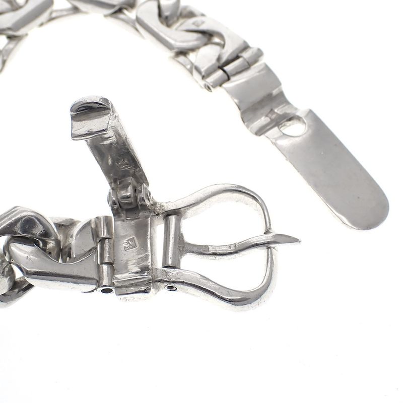 Image 4 of Solid silver bracelet with buckle closure | 21 cm